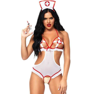 Teddy Sexy da Infermiera con Berretto – Seduzione Elegante Leg Avenue